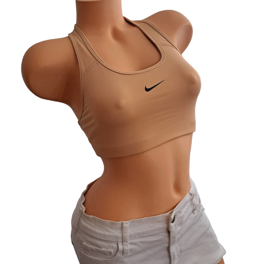 Nike Fit Nude Support Swoosh Bra Size small